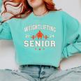 Weightlifting Senior 2024 Graduation Comfort Colors Sweatshirt Chalky Mint