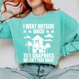 I Went Outside Once Introverts Joke Social Loner Comfort Colors Sweatshirt Chalky Mint I Went Outside Once Introverts Joke Social Loner Comfort Colors Sweatshirt Chalky Mint