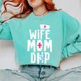 Wife Mom DNP Doctor Of Nursing Practice Graduation Comfort Colors Sweatshirt Chalky Mint
