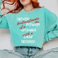 Woman Law Degree Graduation Diploma Party Comfort Colors Sweatshirt Chalky Mint