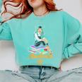 Women Mastered It Girl Master Degree Graduation Graduate Comfort Colors Sweatshirt Chalky Mint