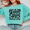 Women Senior Mom Class Of 2026 Retro Graduation Senior Mama Comfort Colors Sweatshirt Chalky Mint