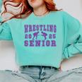 Wrestling Senior Night Wrestling Senior 2025 Graduation 49 Comfort Colors Sweatshirt Chalky Mint