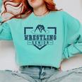 Wrestling Senior Night Wrestling Senior 2025 Graduation 66 Comfort Colors Sweatshirt Chalky Mint