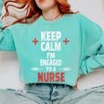 Xmas Nurse Graduation Keep Calm I'm Almost A Nurse Comfort Colors Sweatshirt Chalky Mint