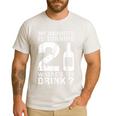 21st Birthday Dad Mom 21 Year Old My Daughter Squad Men's Casual T-Shirt White