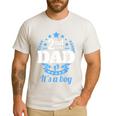 2nd Time Dad It's A Boy Dad Again Second Baby Announce Men's Casual T-Shirt White
