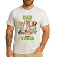 3rd Birthday Zoo Safari Jungle Dad Of The Wild And Three Men's Casual T-Shirt White