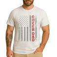 American Flag Cheer Dad Vintage Patriotic Father Cheerleader Men's Casual T-Shirt White