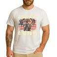 Best Boxer Dad Ever USA Flag American Dog Animal Lover Men's Casual T-Shirt White