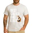 Best Calico Cat Dad Ever Calico Cat Lover Calico Cat Owner Men's Casual T-Shirt White