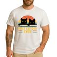 Best Cat Dad Ever Retro Style Cats Lover Men's Casual T-Shirt White