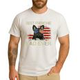 Best Frenchie Dad Ever Bulldog American Flag Men's Casual T-Shirt White