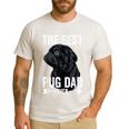 Best Pug Dad Ever Fathers Day Cute Daddy Dad Pug Men's Casual T-Shirt White