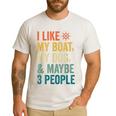I Like My Boat Dog And Maybe 3 People Retro Sailor Dad Men's Casual T-Shirt White