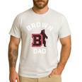 Brown University Bears Arched Dad Men's Casual T-Shirt White Brown University Bears Arched Dad Men's Casual T-Shirt White