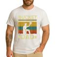Bucket Dad Softball Dad Baseball Coach Father's Day Men's Casual T-Shirt White Bucket Dad Softball Dad Baseball Coach Father's Day Men's Casual T-Shirt White