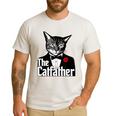 The Cat Father Cool Cat Dad Cat Lovers Men's Casual T-Shirt White