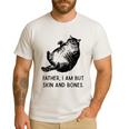 Cat Father I Am But Skin And Bones Cat Dad Meme Humor Men's Casual T-Shirt White