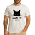 Cat Judging You Silently Cat Mom Dad Premium Tri-Blend Men's Casual T-Shirt White