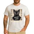 Catnip Made Me Do It Mugshot For Cat Lover Cat Mom Cat Dad Men's Casual T-Shirt White