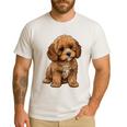 Cavapoo Breed Pet Lover Art Dog For Mom Dad Kids Men's Casual T-Shirt White
