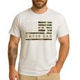 Cheer Dad Camo American Flag Cheerleader Supporter Men's Casual T-Shirt White Cheer Dad Camo American Flag Cheerleader Supporter Men's Casual T-Shirt White