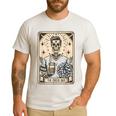 Cheer Dad Tarot Card Skeleton Cheerleading Fathers Day Men's Casual T-Shirt White Cheer Dad Tarot Card Skeleton Cheerleading Fathers Day Men's Casual T-Shirt White