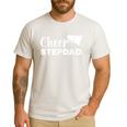 Cheer Stepdad Cheerleading Step Dad Cheerleader Stepfather Men's Casual T-Shirt White