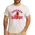Chicken Dad Rooster Daddy Farmer Men's Casual T-Shirt White