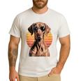 Cool Retro Vizsla Dog Mom Dad Vintage Pet Lovers Men's Casual T-Shirt White