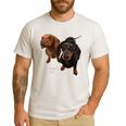 Dachshund Shirt Doxie Mom Dad Love Wiener Dog Puppy Cute Tee Men's Casual T-Shirt White