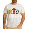 Dad 1st Birthday Cowboy Western Dad Birthday Boy Men's Casual T-Shirt White