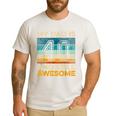 My Dad Is 40 And Still Awesome 40th Birthday Vintage Retro Men's Casual T-Shirt White
