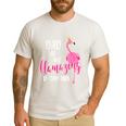 Dad Of B-Day Girl Flamazing Pink Flamingo Birthday Party Men's Casual T-Shirt White Dad Of B-Day Girl Flamazing Pink Flamingo Birthday Party Men's Casual T-Shirt White