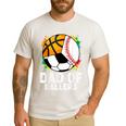 Dad Of Ballers Baseball Soccer Basketball Dad Men's Casual T-Shirt White