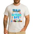 Dad Of The Birthday Boy Aquarium Sea Animals Matching Men's Casual T-Shirt White