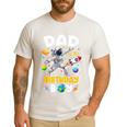 Dad Of The Birthday Boy Astronaut Outer Space Birthday Men's Casual T-Shirt White
