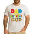 Dad Of The Birthday Boy Building Block Birthday Men's Casual T-Shirt White