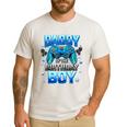 Dad Of The Birthday Boy Cool Gamer Video Game Birthday Men's Casual T-Shirt White