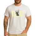 Dad Of The Birthday Boy Deer Hunter Camouflage Flag Men's Casual T-Shirt White