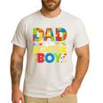 Dad Of The Birthday Boy Master Builder Kids Building Blocks Men's Casual T-Shirt White