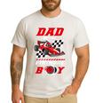 Dad Of The Birthday Boy Pit Crew Race Car Matching Family Men's Casual T-Shirt White