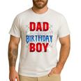Dad Of The Birthday Boy Spider Web Birthday Party Matching Men's Casual T-Shirt White