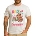 Dad Of The Birthday Capybara Boba Tea Girl Bday Party Family Men's Casual T-Shirt White