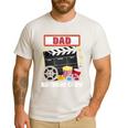 Dad Birthday Crew Movie Night Theme Matching Party Men's Casual T-Shirt White Dad Birthday Crew Movie Night Theme Matching Party Men's Casual T-Shirt White