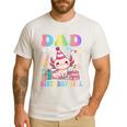 Dad Of The Birthday Girl Axolotl Bday Party Family Men's Casual T-Shirt White