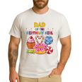 Dad Of The Birthday Girl Candyland Colorful Lollipop Party Men's Casual T-Shirt White