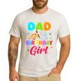 Dad Of The Birthday Girl Painting Art Birthday Girl Family Men's Casual T-Shirt White