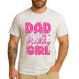 Dad Of The Birthday Girl Pink Bow Birthday Girl Family Men's Casual T-Shirt White